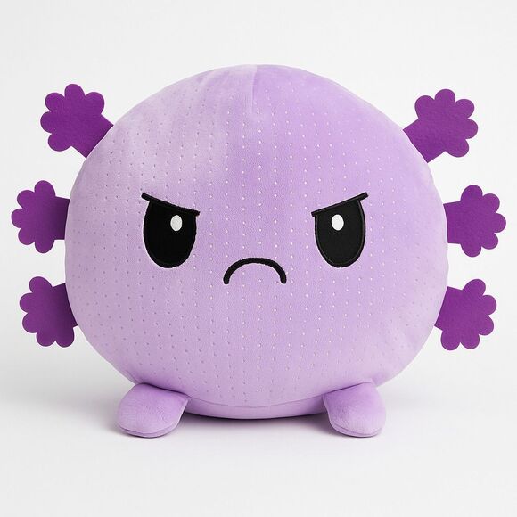 TeeTurtle Angry Virus Plush Large Purple Microbe Stuffed Animal 15" Discontinued - Picture 1 of 16